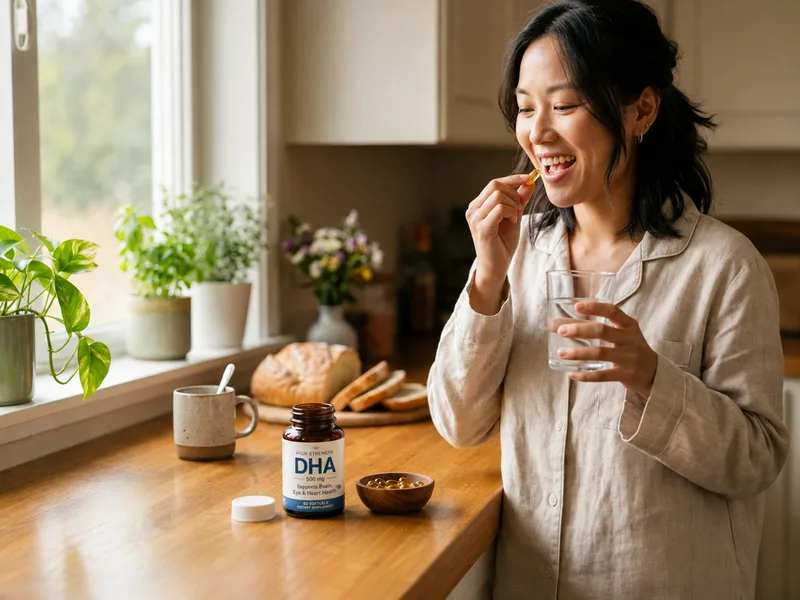 Người dùng có thể uống DHA buổi sáng hoặc buổi tối, miễn là phù hợp với bữa ăn và cơ địa