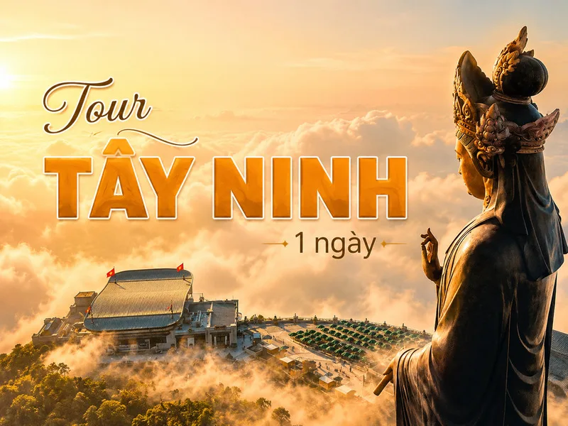 Lịch trình một ngày có thể kết hợp đỉnh Núi Bà Đen, chùa Bà, Tòa Thánh Cao Đài và ẩm thực Tây Ninh.