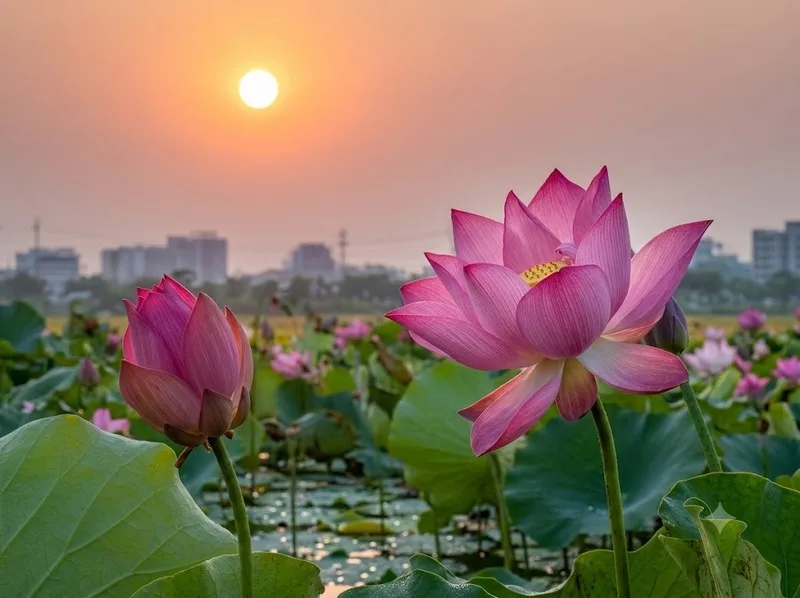 Sen hồng mang cảm giác bình an, tĩnh tại và cân bằng nội tâm.
